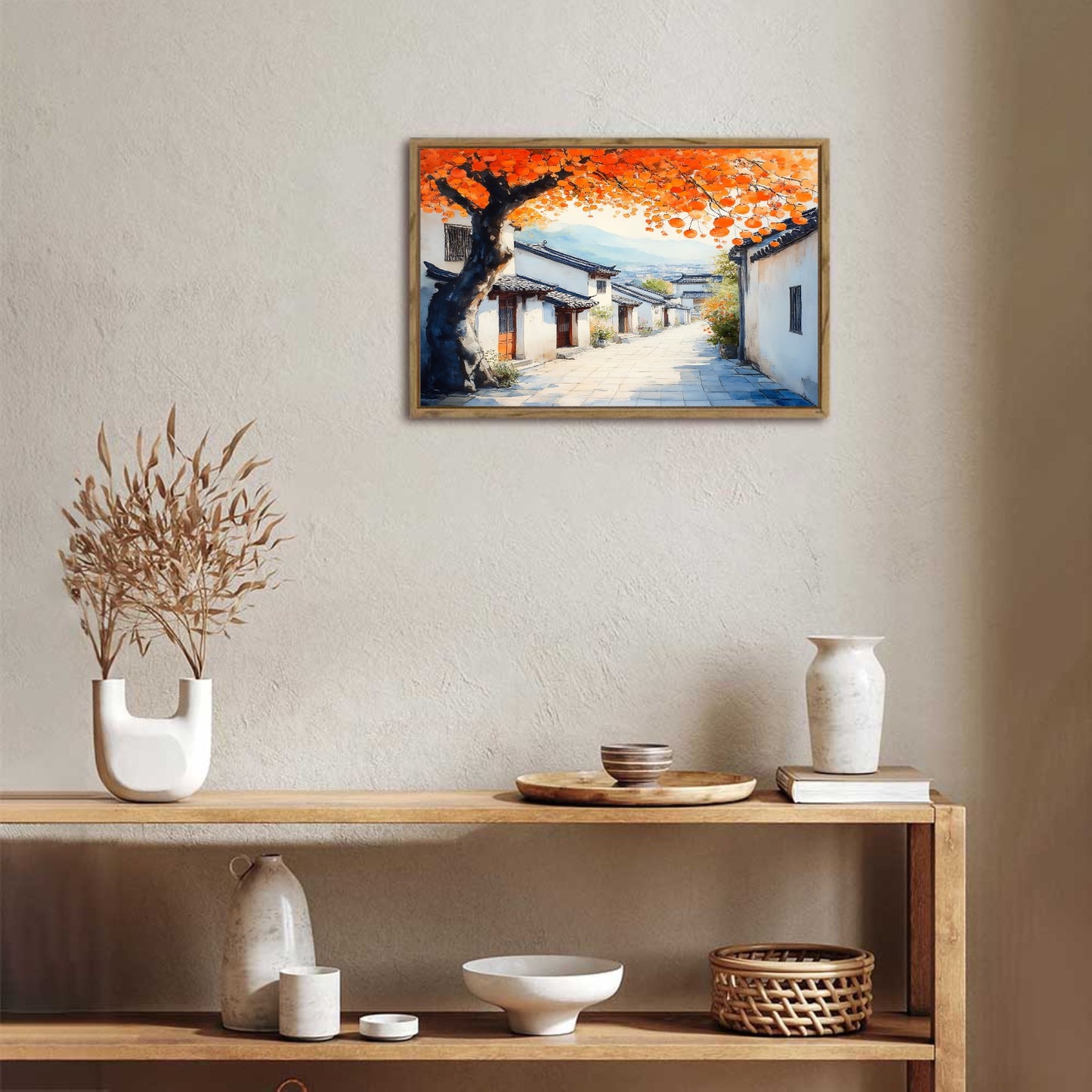 Old House Framed Canvas Painting for Wall