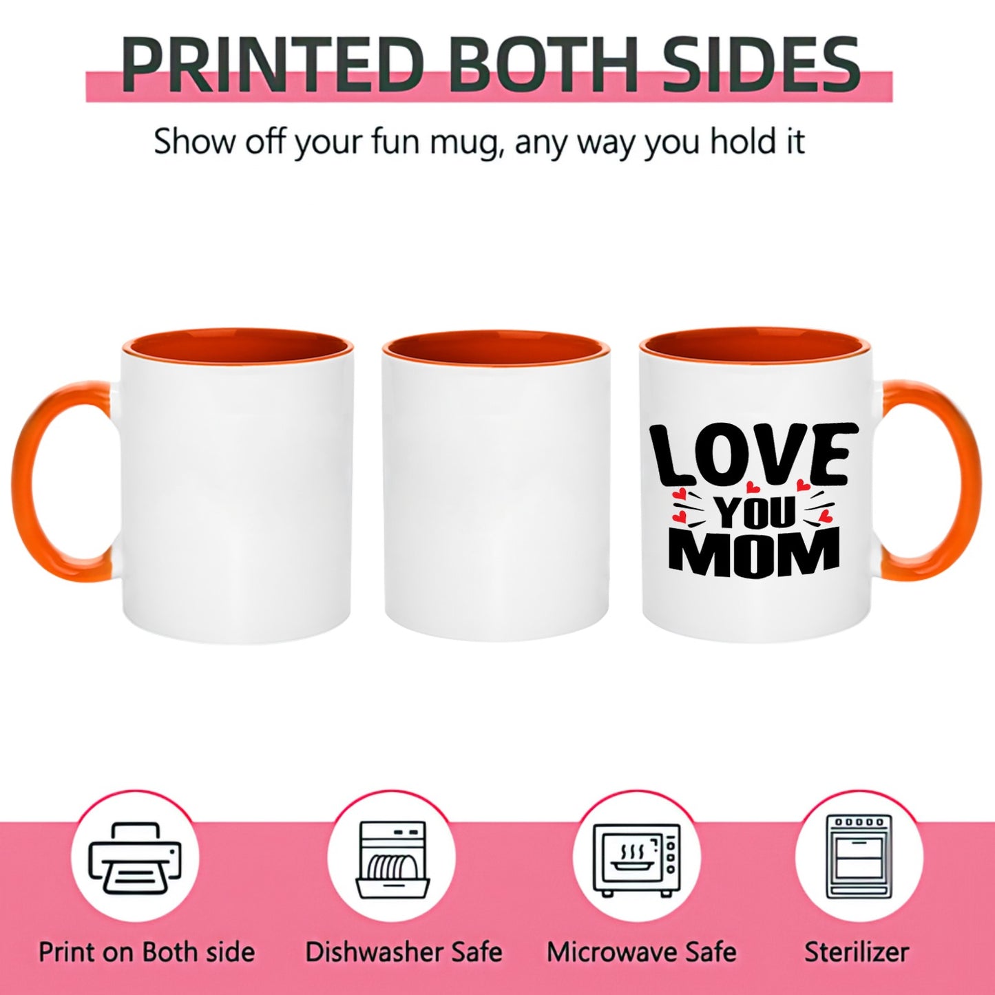 LOVE YOU MOM 11OZ 325ml Ceramic Mug