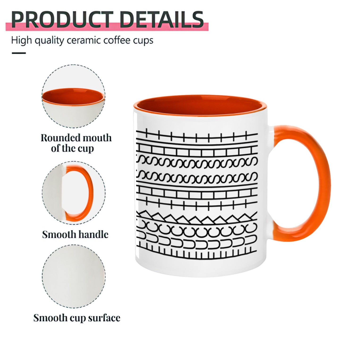 Geometric Patterns 11OZ-15OZ Ceramic Mug