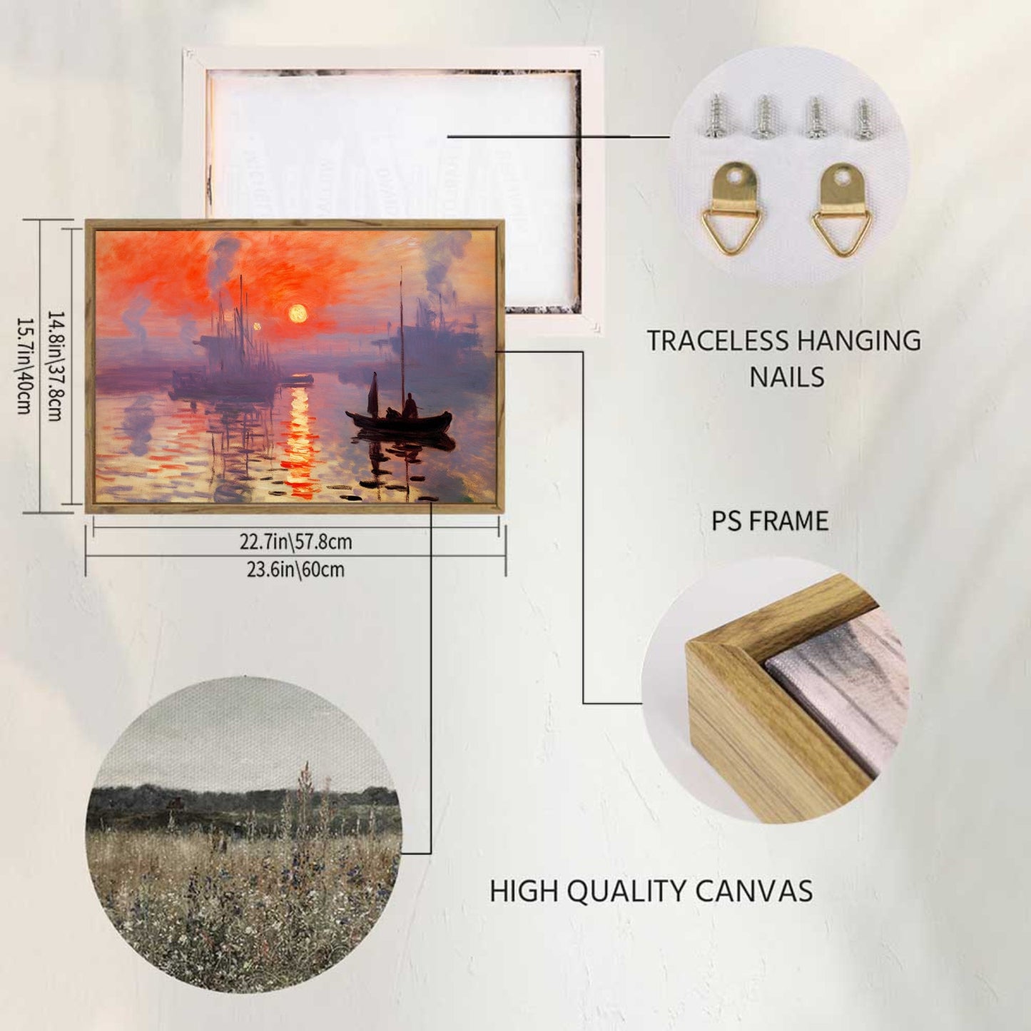 Dusk Framed Canvas Painting for Wall