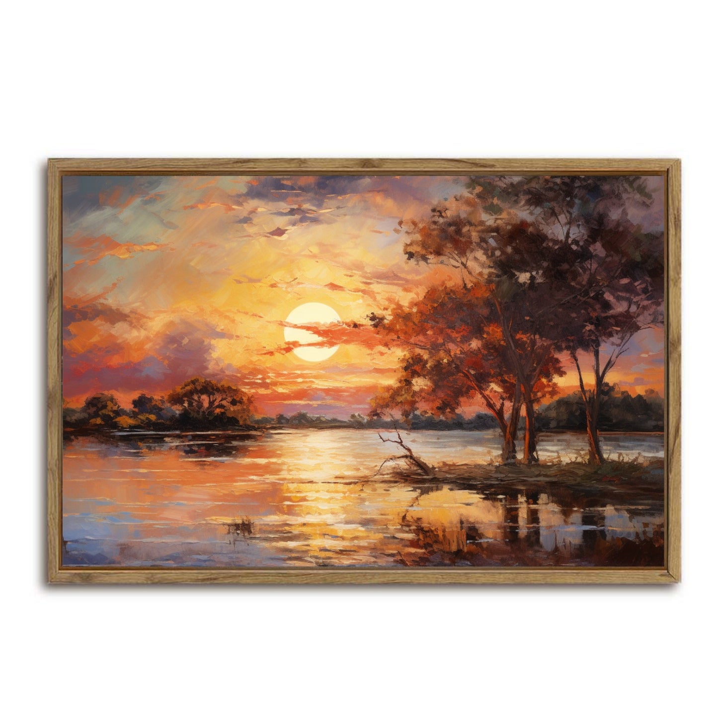 Moon Framed Canvas Painting for Wall