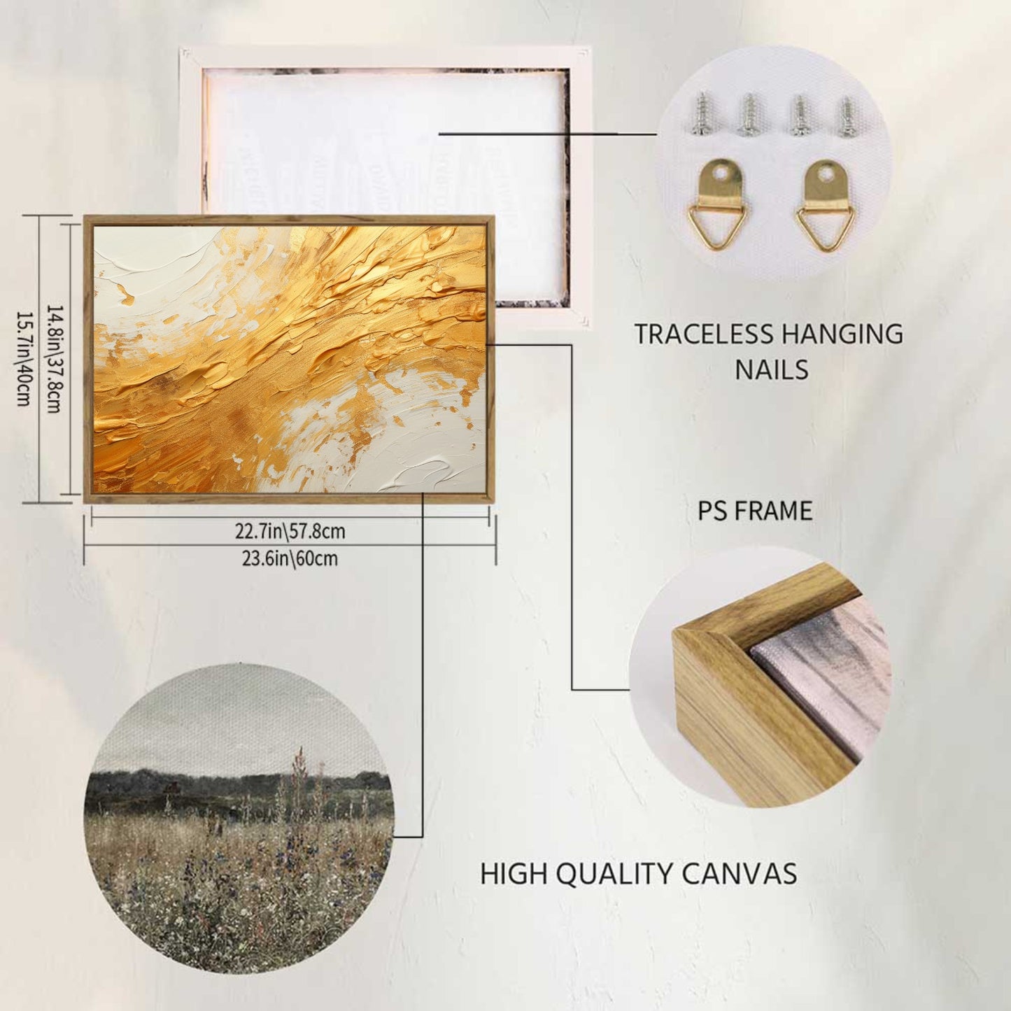 Moon Framed Canvas Painting For Wall