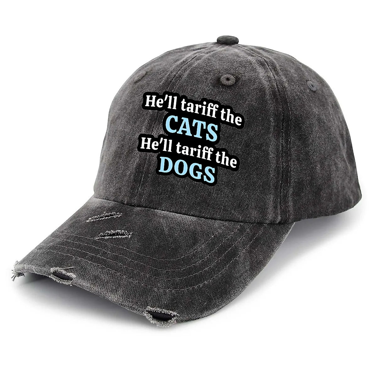 Tariff Unisex Adjustable Curved Brim Print Hole Cowboy Baseball Hat