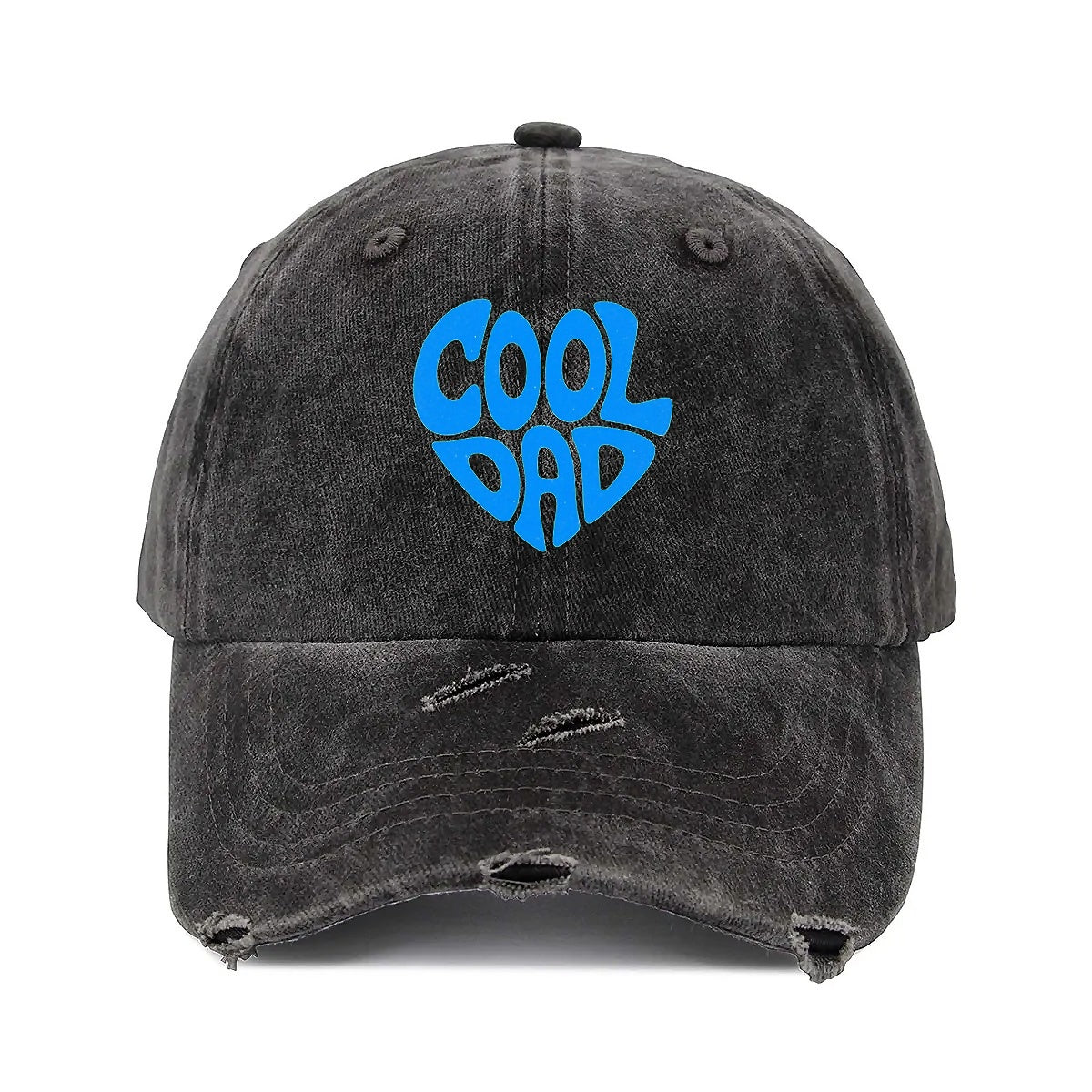 Cool Dad Unisex Adjustable Curved Brim Print Hole Cowboy Baseball Hat