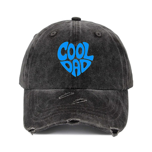 Cool Dad Unisex Adjustable Curved Brim Print Hole Cowboy Baseball Hat