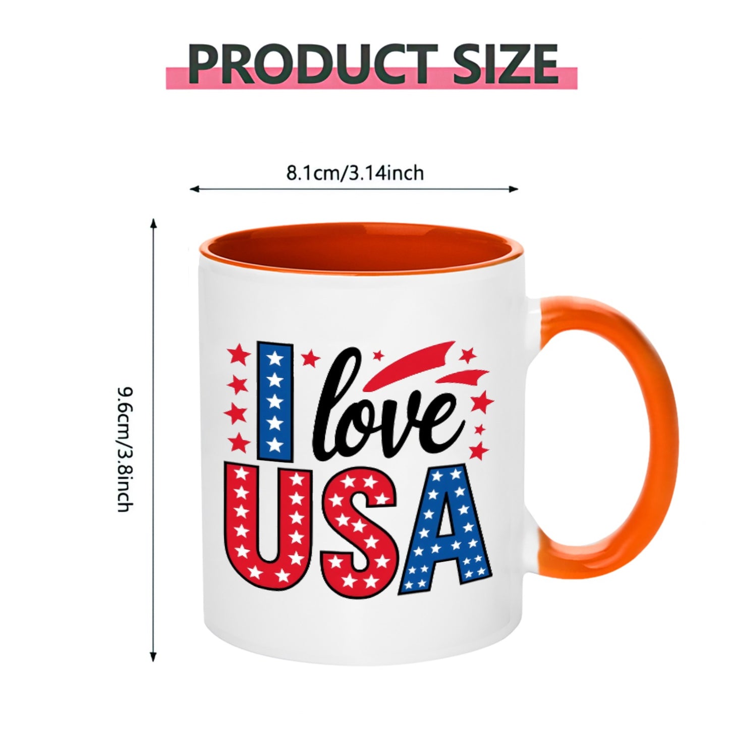 I LOVE USA 11OZ 325ml Ceramic Mug