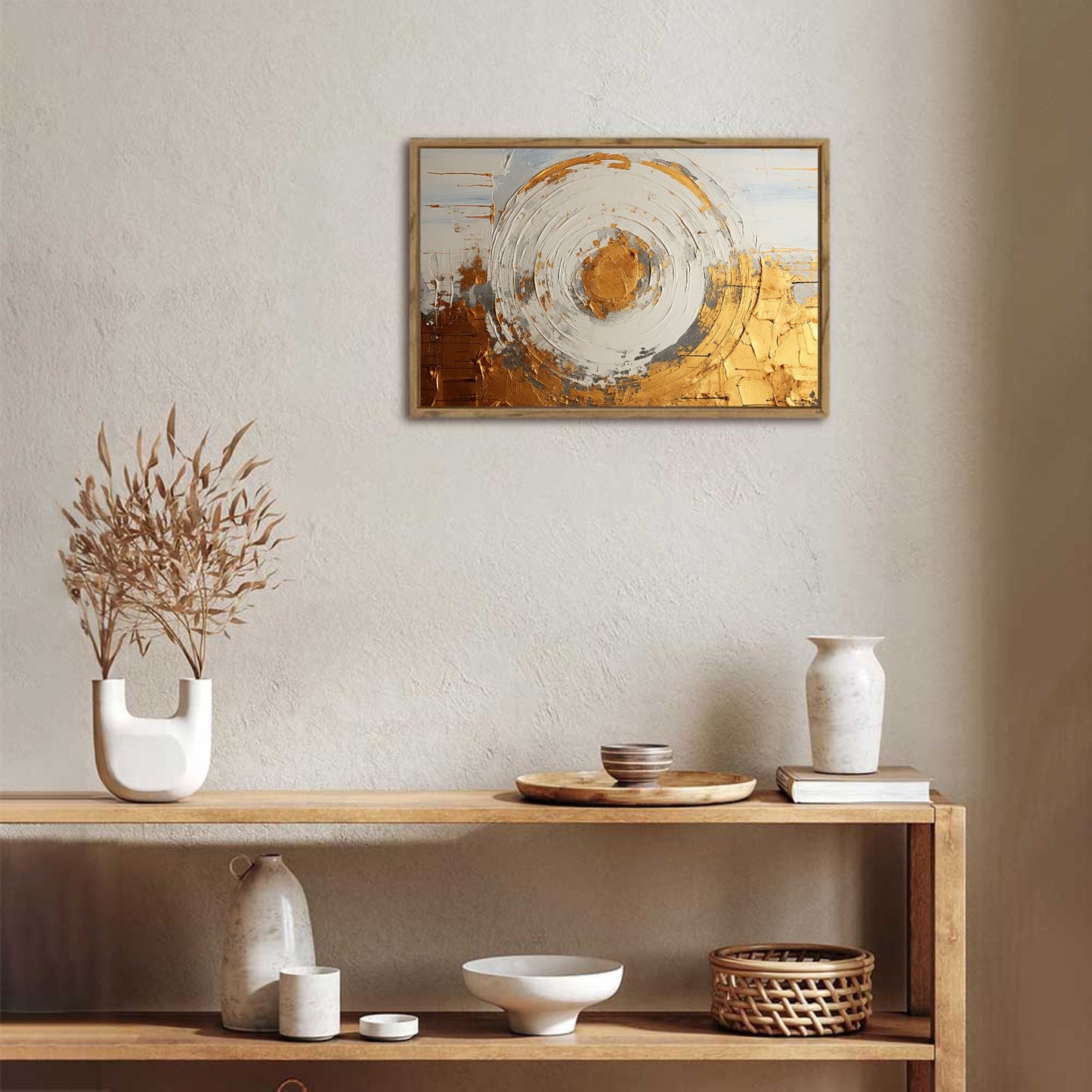 Framed Canvas Painting for Wall 24x16 inches