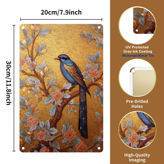 8*12 Metal Tin Sign Decor Iron Painting Bird vintage art decoration