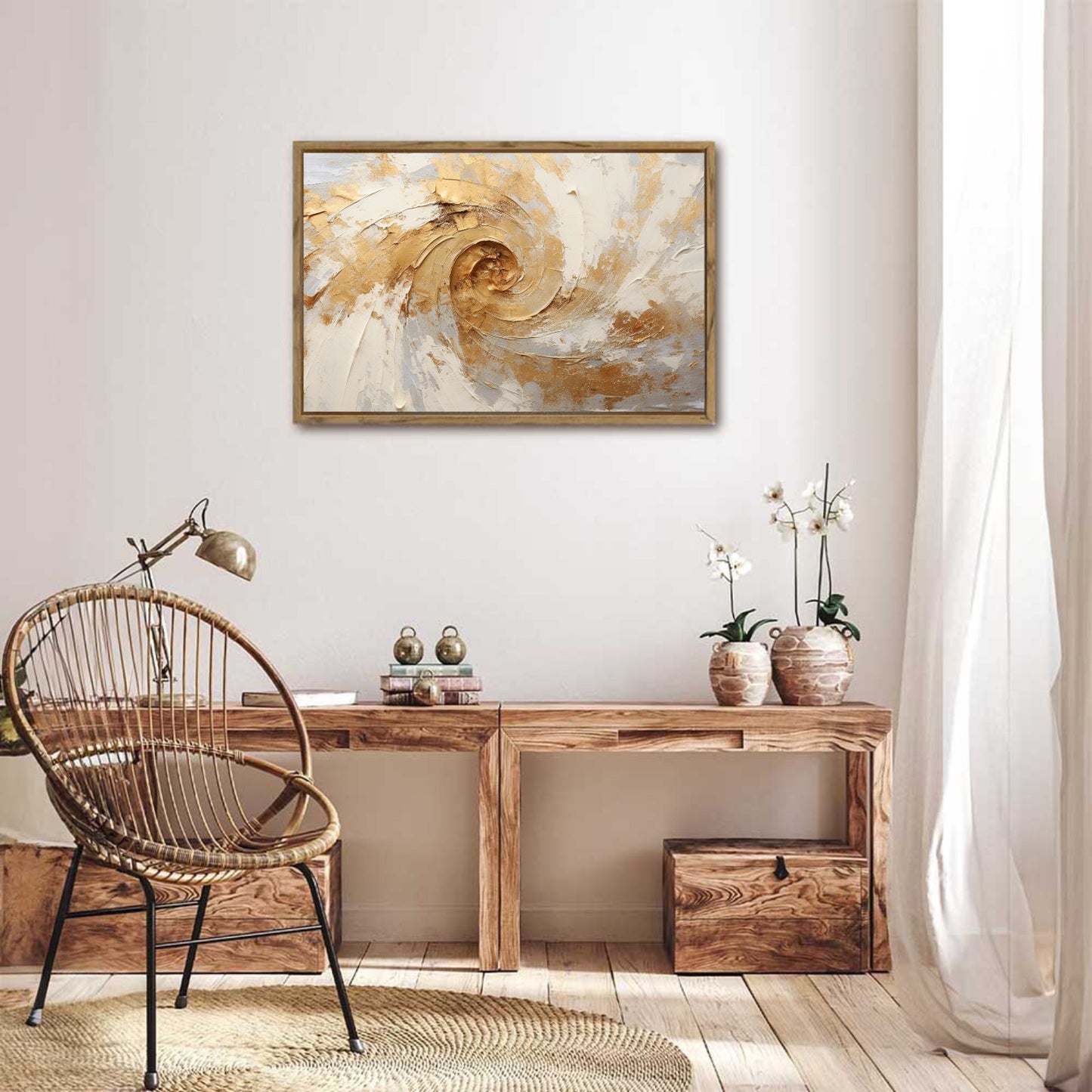 Framed Canvas Painting for Wall 24x16 inches