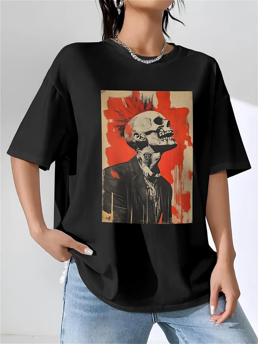 NEW LIFE Jesus gives us new life print, summer short sleeves, black round neck loose cotton, soft material, suitable for daily wear