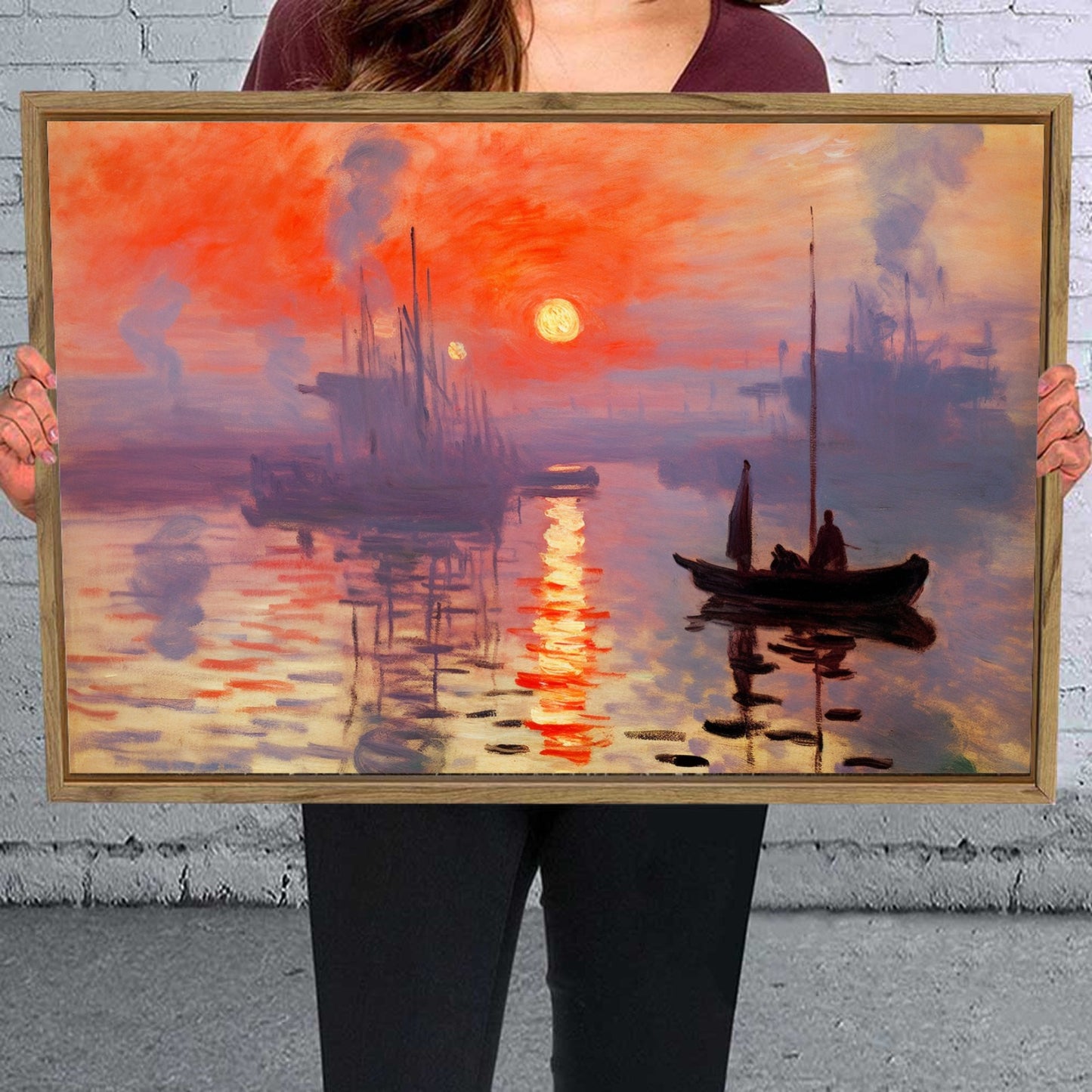 Dusk Framed Canvas Painting for Wall