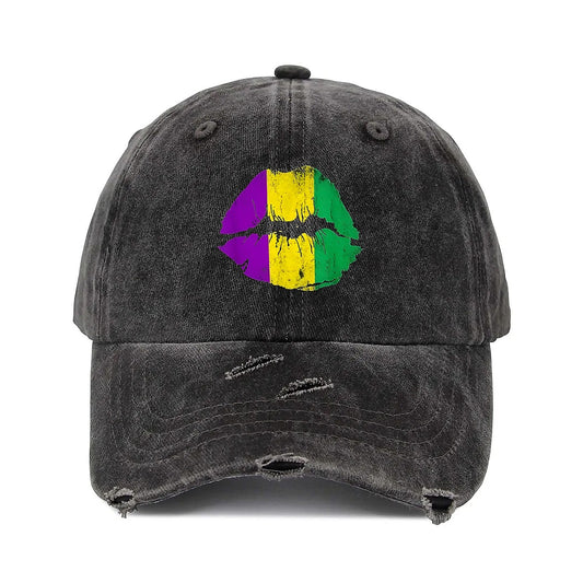 Unisex Adjustable Curved Brim Print Hole Cowboy Baseball Hat