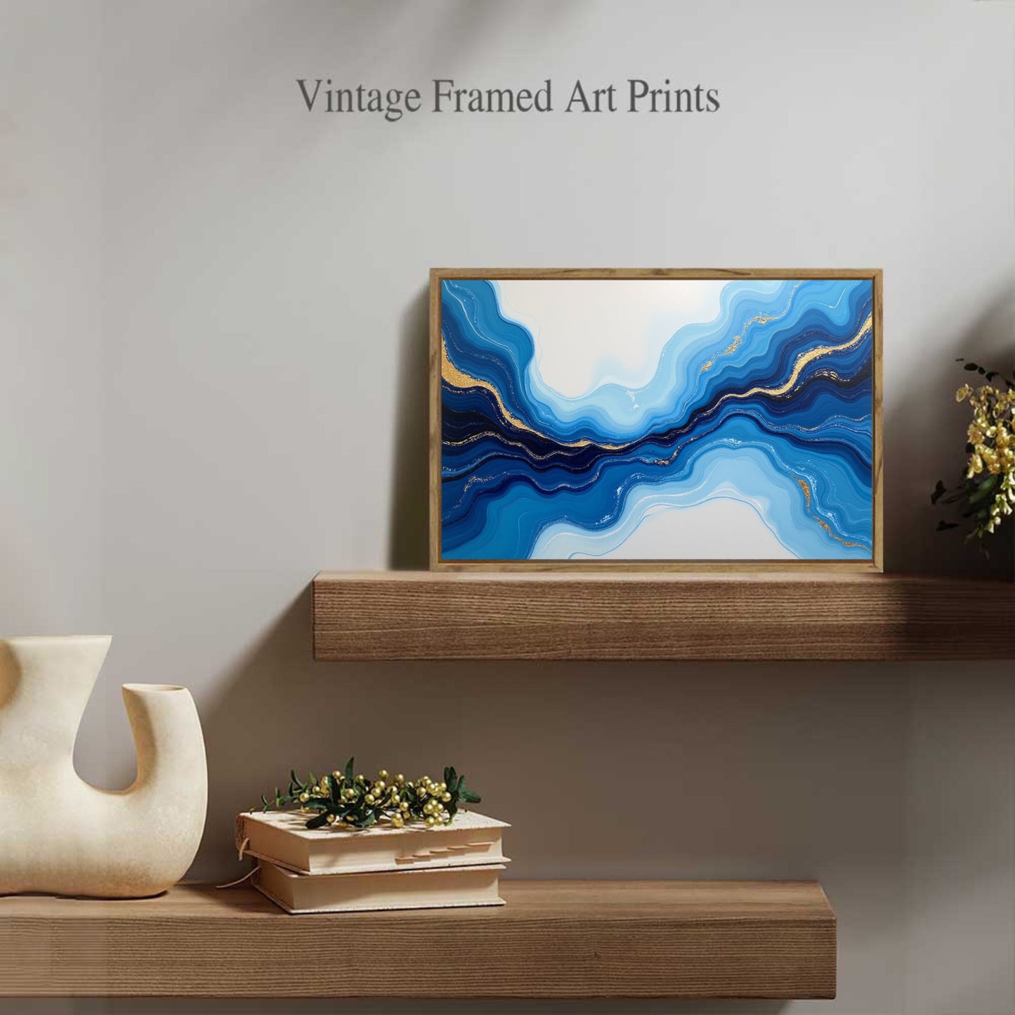 Water Framed Canvas Painting for Wall