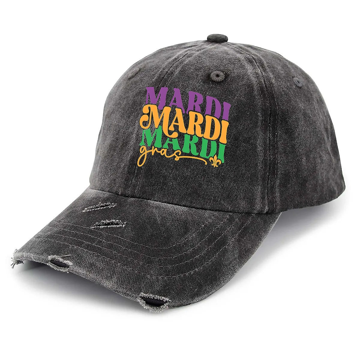 MARDI Unisex Adjustable Curved Brim Print Hole Cowboy Baseball Hat
