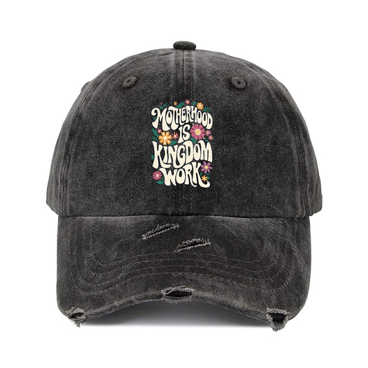 Motherhood Unisex Adjustable Curved Brim Print Hole Cowboy Baseball Hat