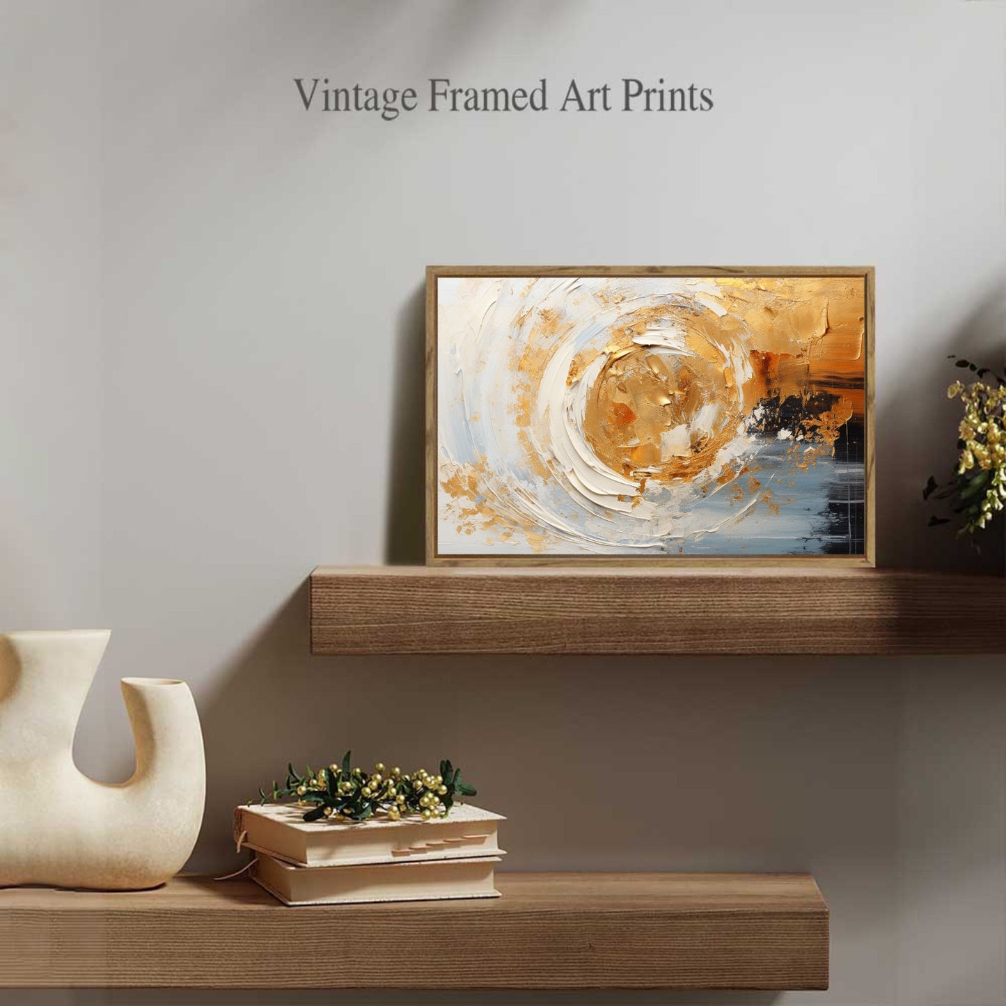 Autumn Framed Canvas Painting for Wall 24x16 inches