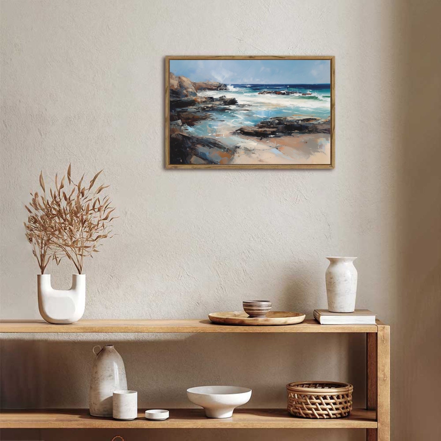 Caost Framed Canvas Painting for Wall