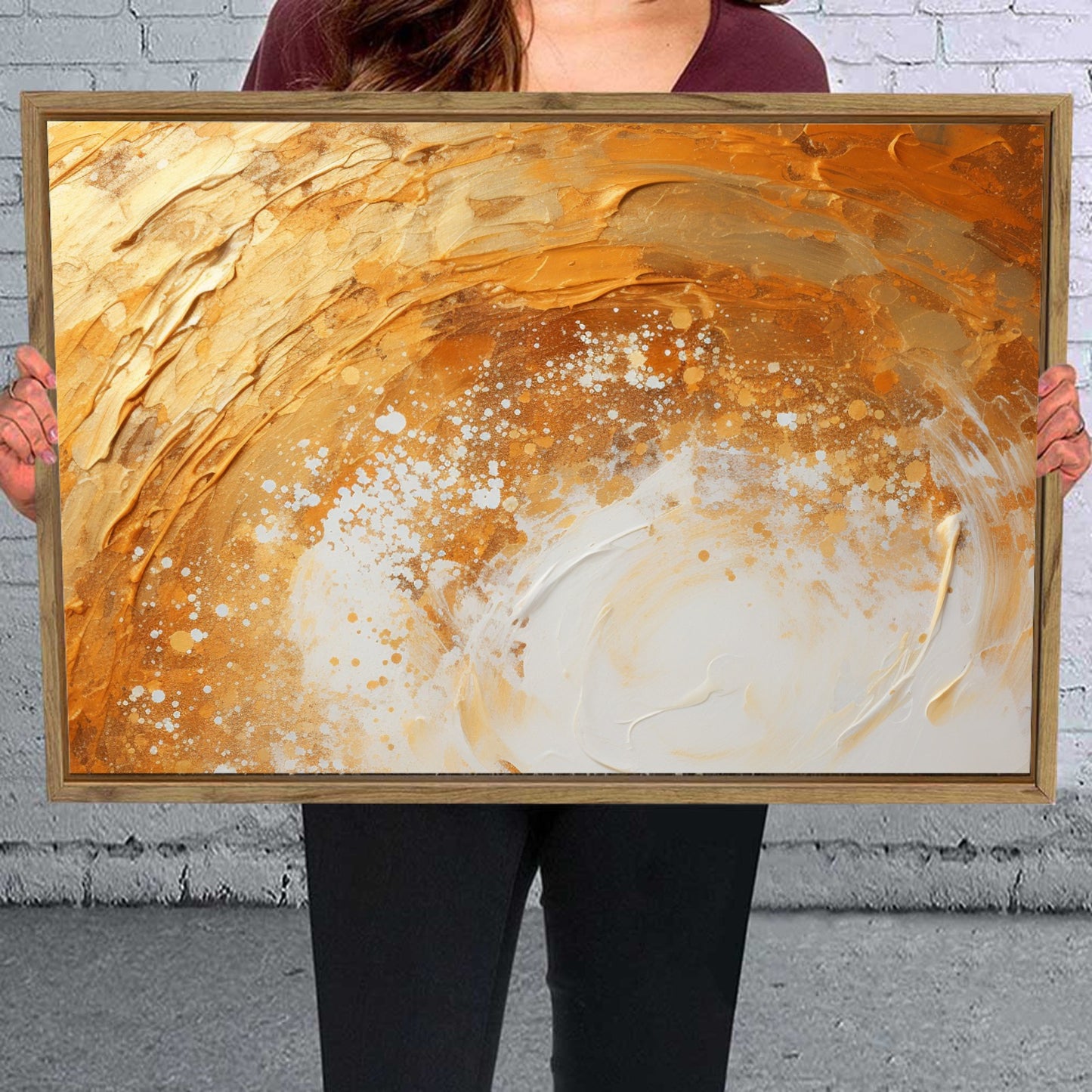 Framed Canvas Painting for Wall 24x16 inches