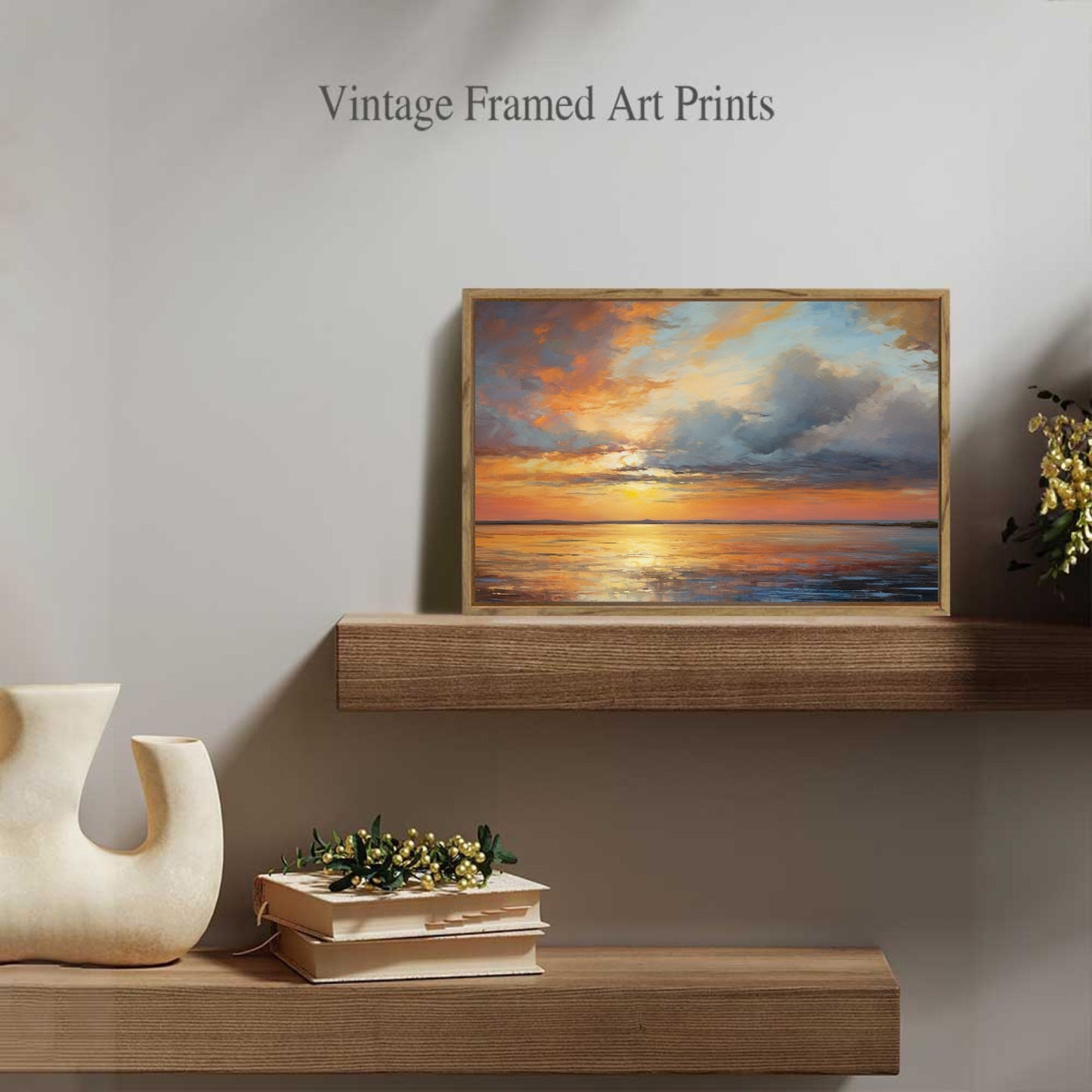 Nightfall Framed Canvas Painting for Wall