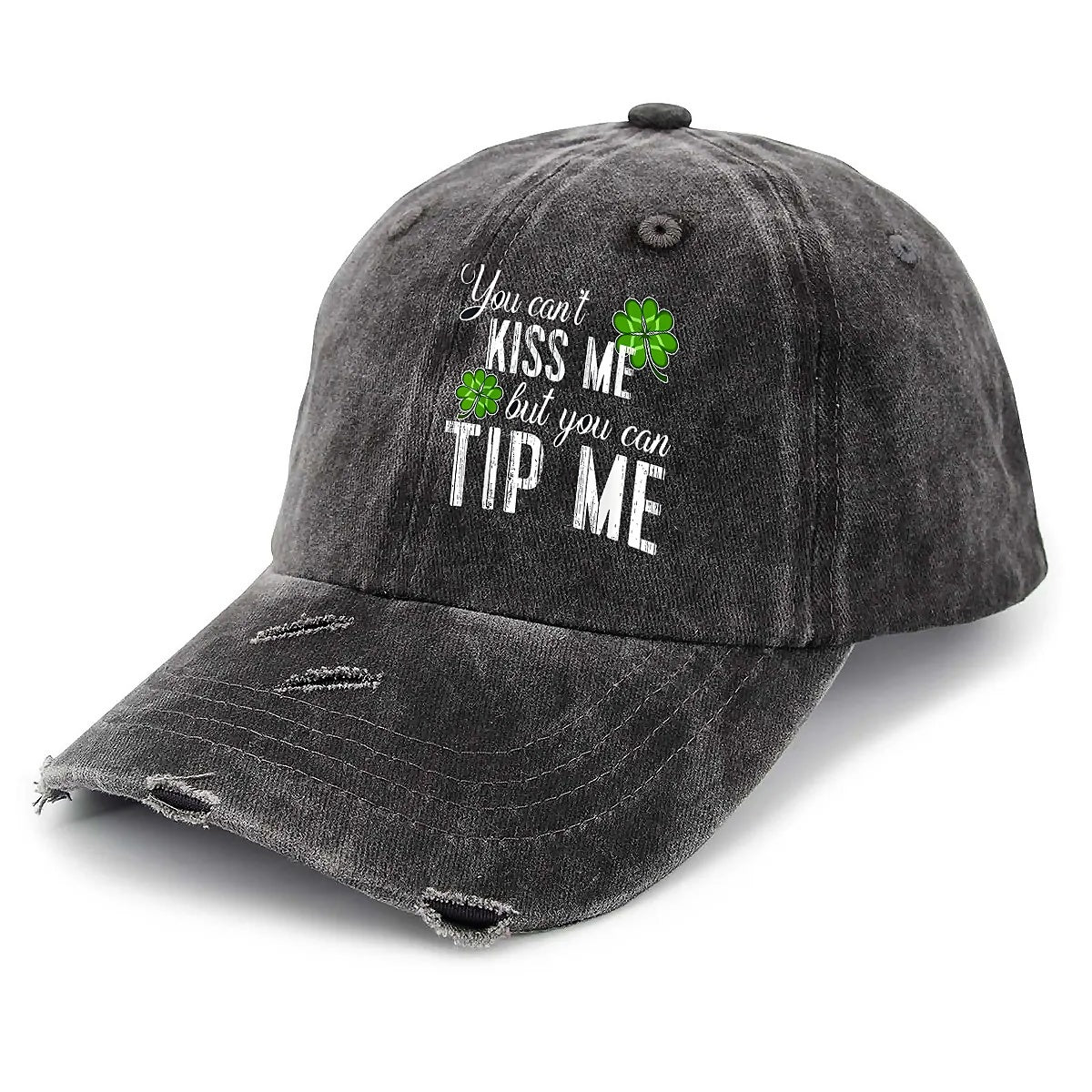 Kiss Me Unisex Adjustable Curved Brim Print Hole Cowboy Baseball Hat