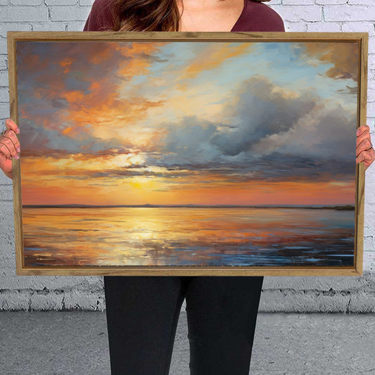 Nightfall Framed Canvas Painting for Wall