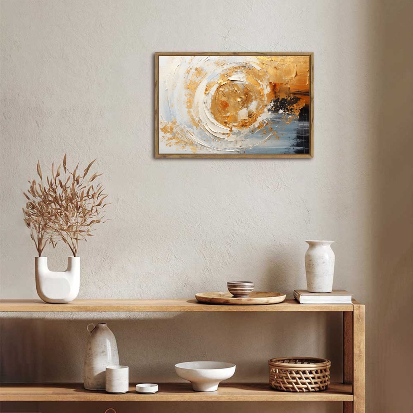 Autumn Framed Canvas Painting for Wall 24x16 inches