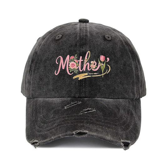 Mother Unisex Adjustable Curved Brim Print Hole Cowboy Baseball Hat