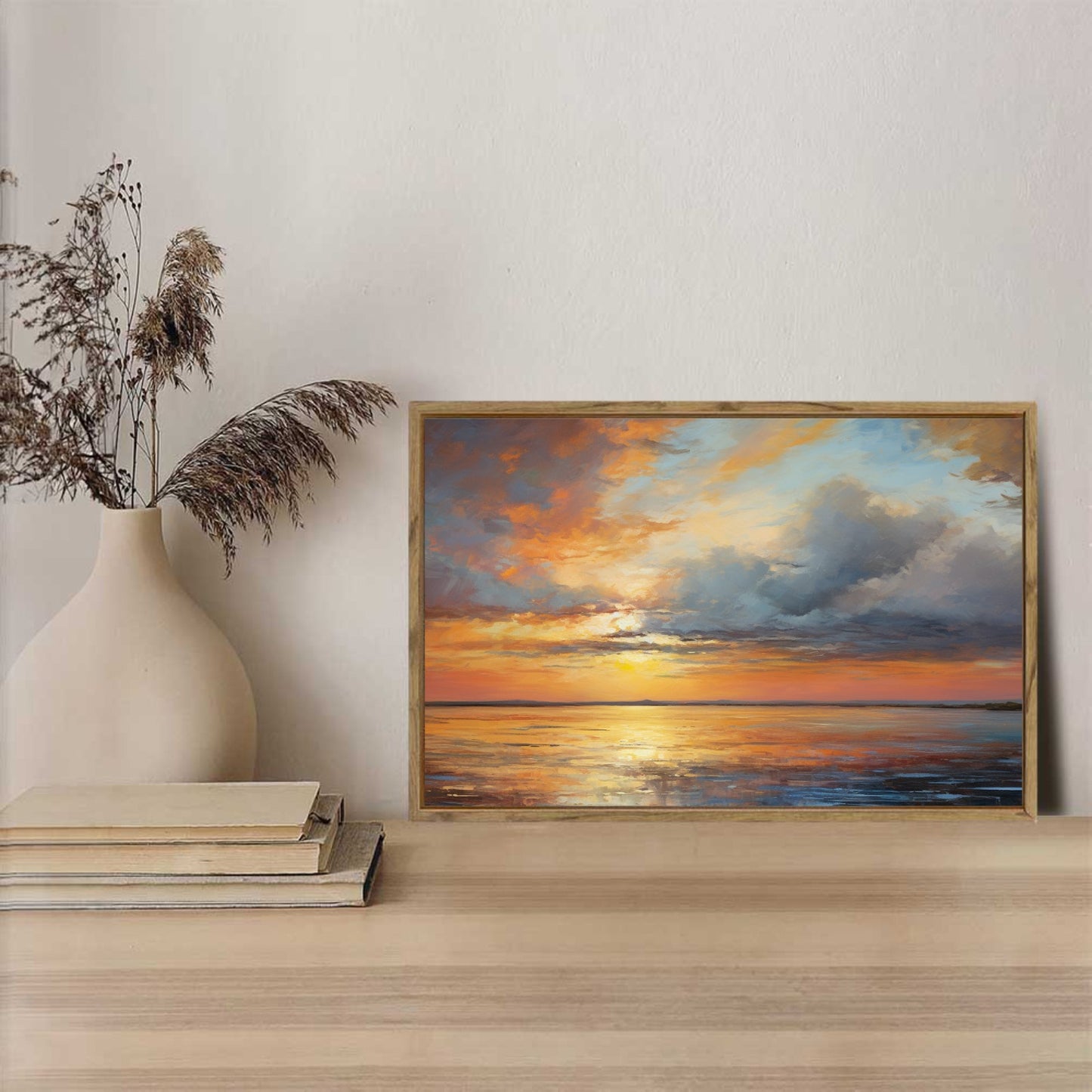 Nightfall Framed Canvas Painting for Wall