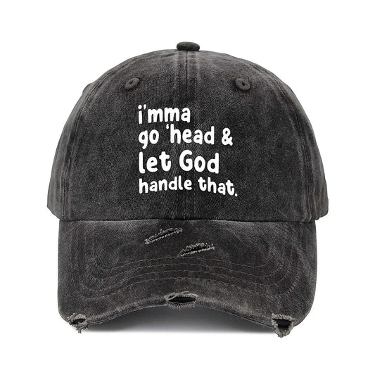 Unisex Adjustable Curved Brim Print Hole Cowboy Baseball Hat