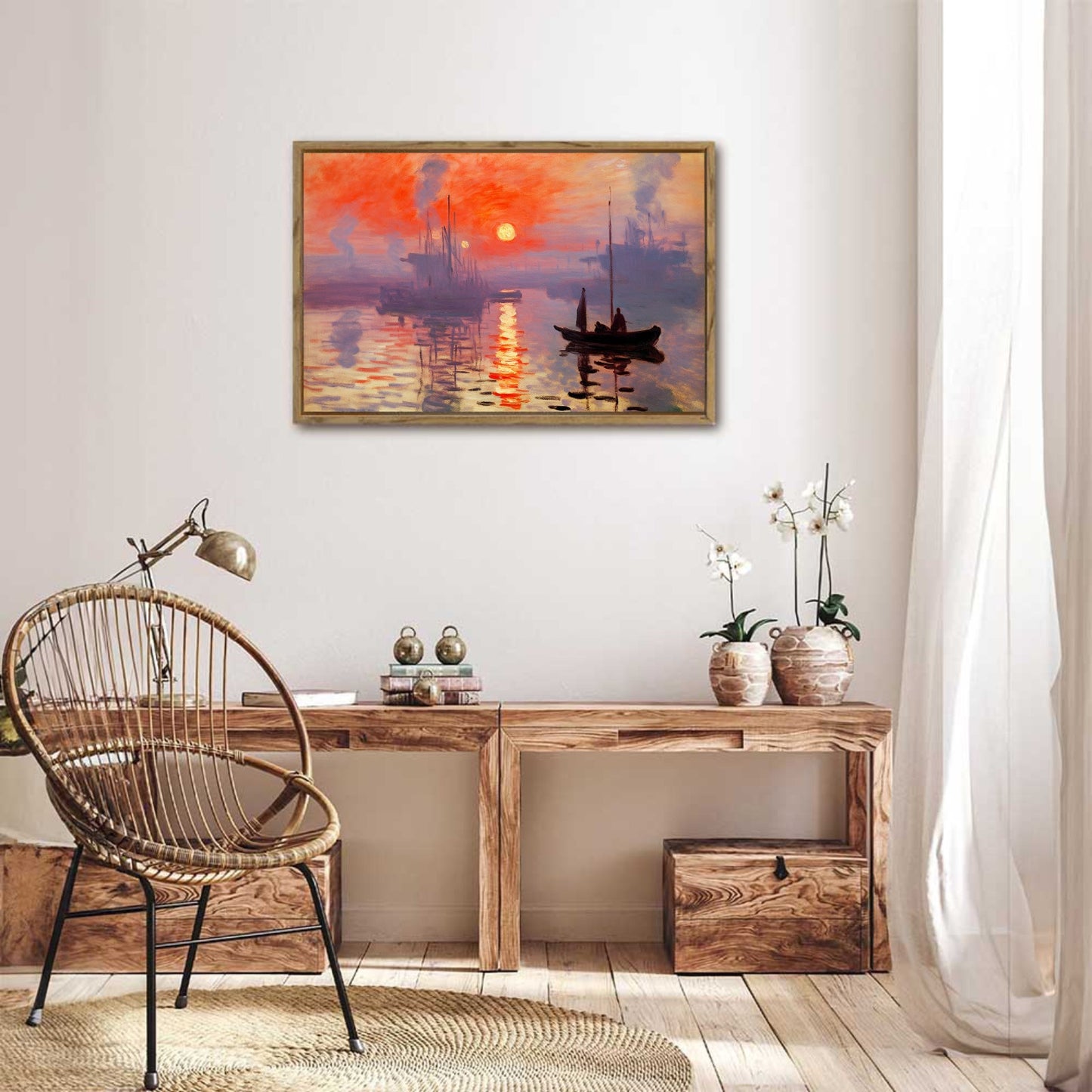 Dusk Framed Canvas Painting for Wall