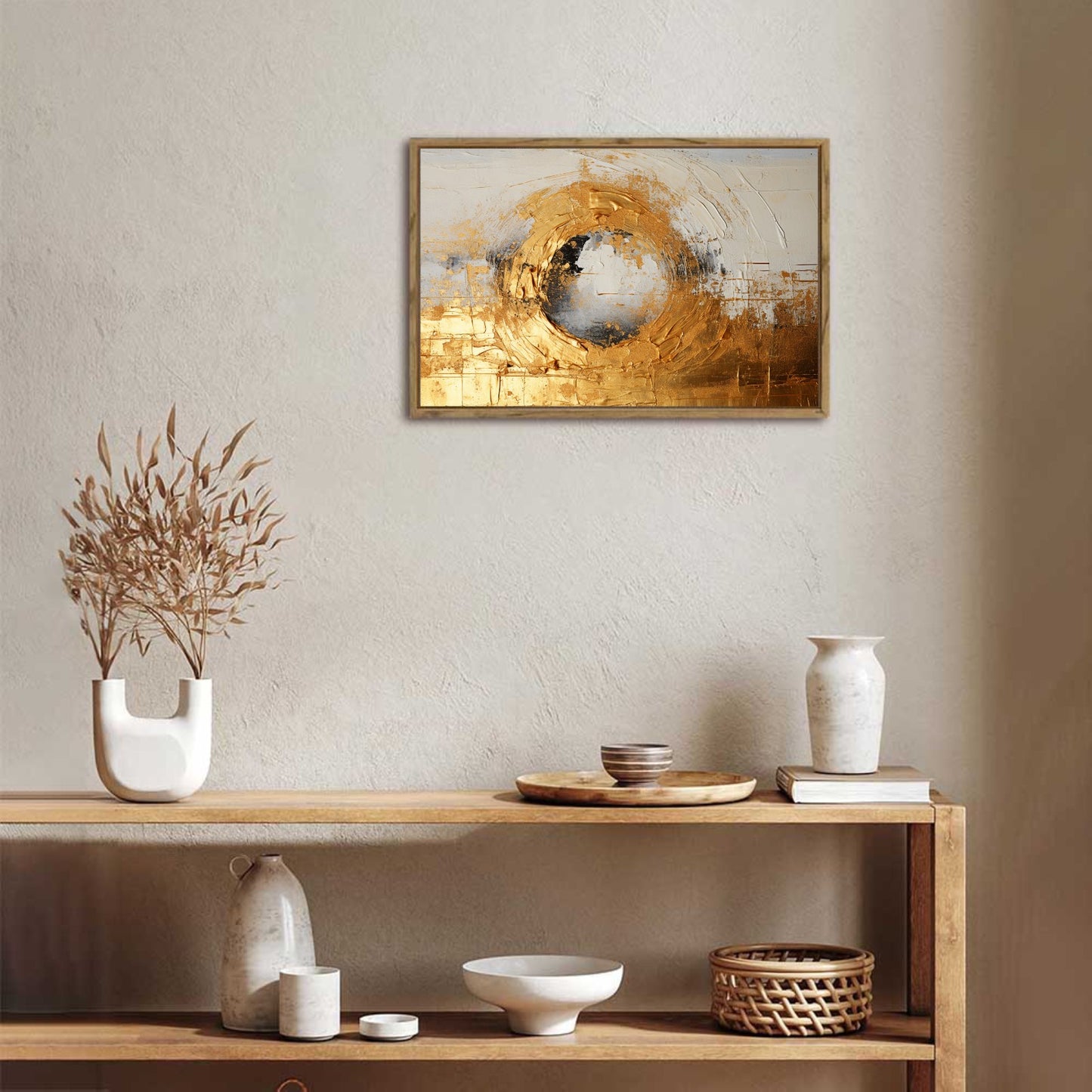 Framed Canvas Painting for Wall 24x16 inches