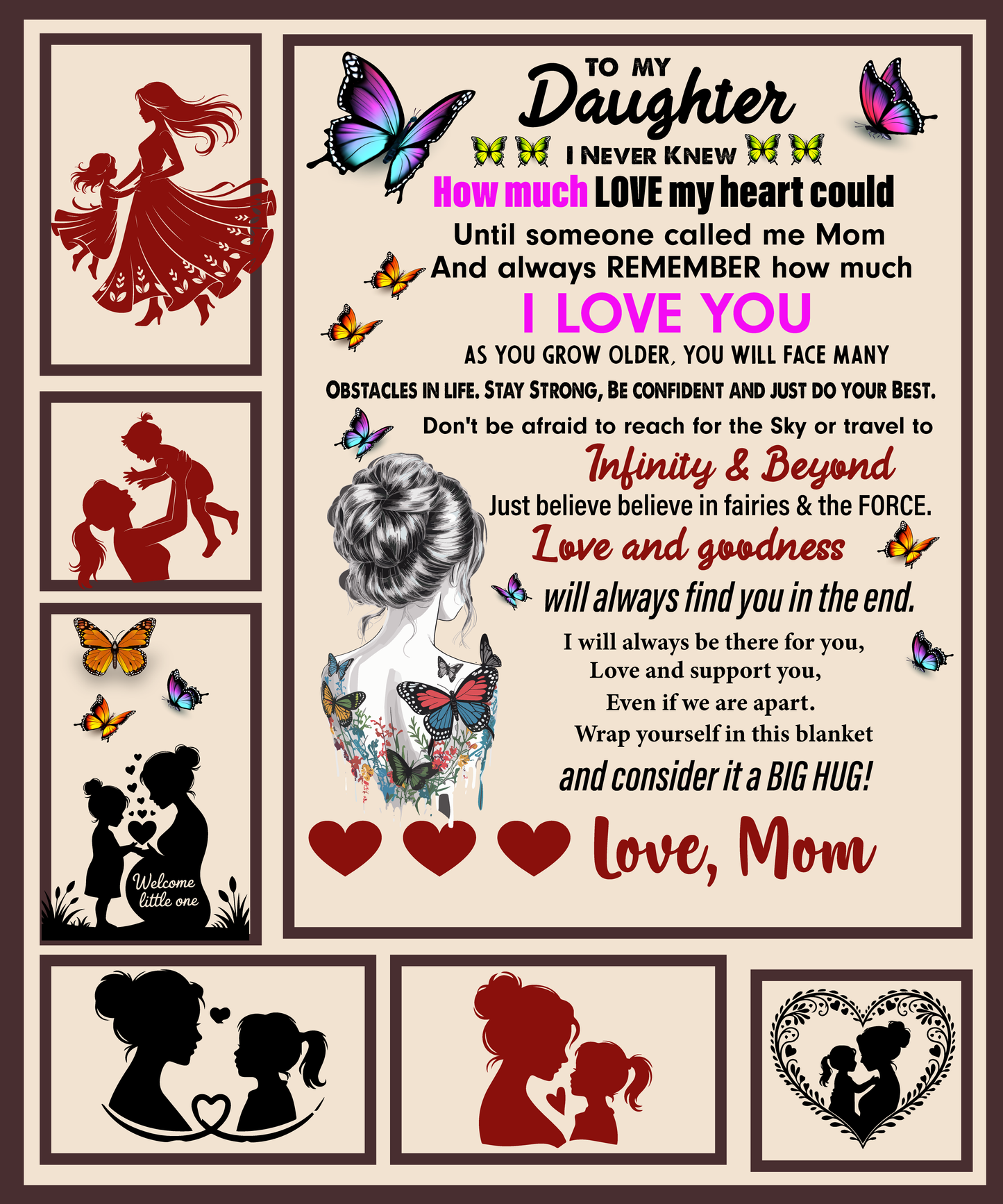 To My Daughter Fannel Blanket