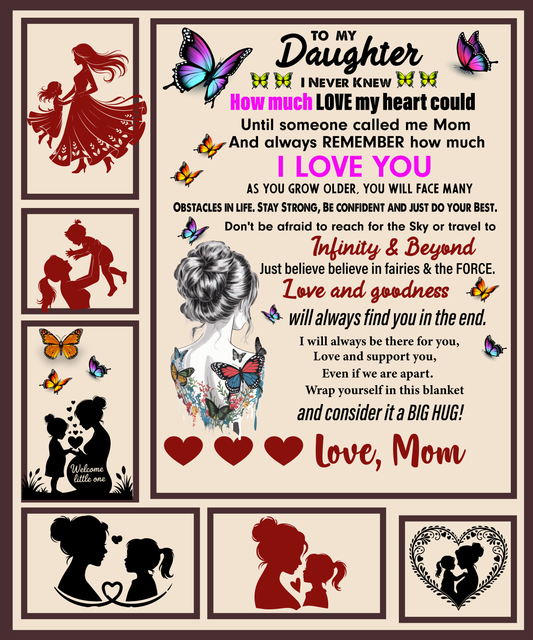To My Daughter Fannel Blanket