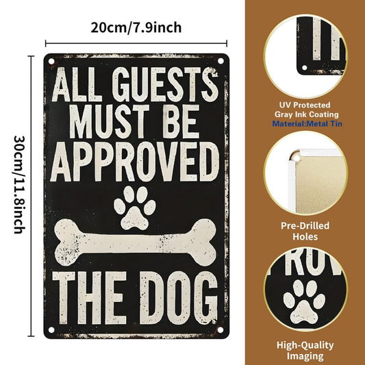 8" x 12" Retro Dog Funny Slogan Vintage Style Tinplate Sign, Durable, Wear-Resistant, Rust-Resistant, Suitable for Porch, Garage, Home, Bar, Club, Farm, Garden Decoration, Perfect Gift