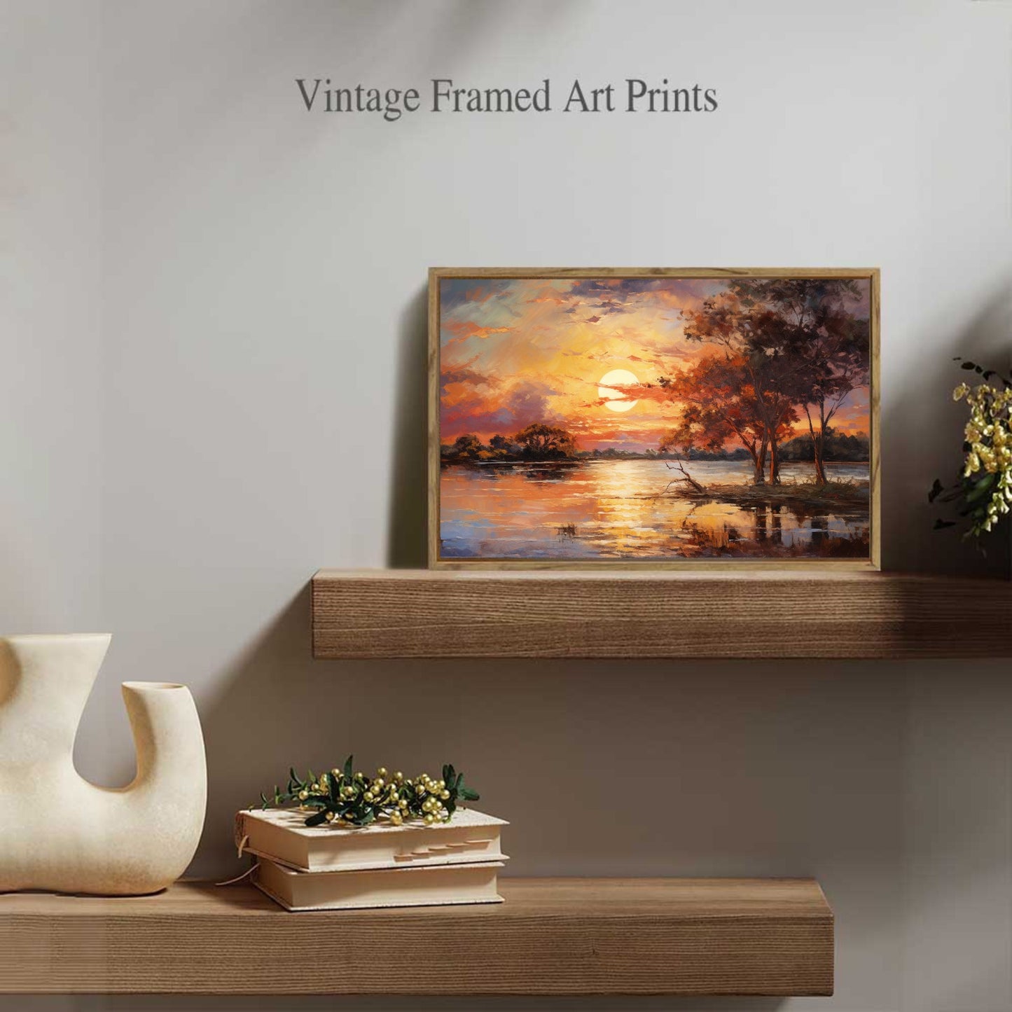 Moon Framed Canvas Painting for Wall