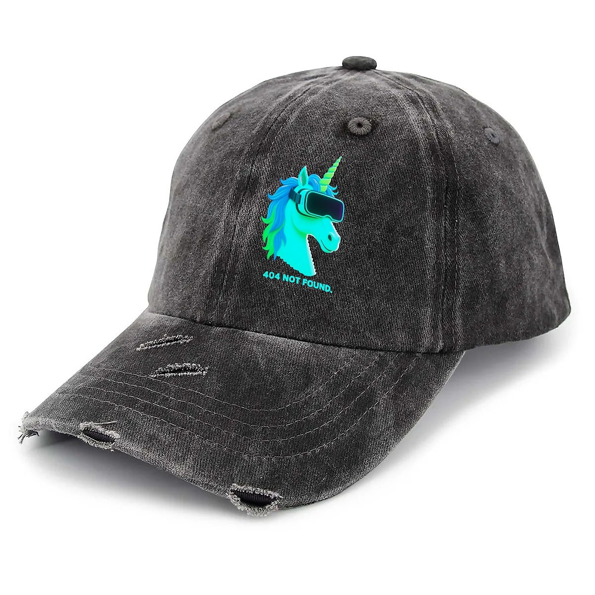 Unicorn Unisex Adjustable Curved Brim Print Hole Cowboy Baseball Hat