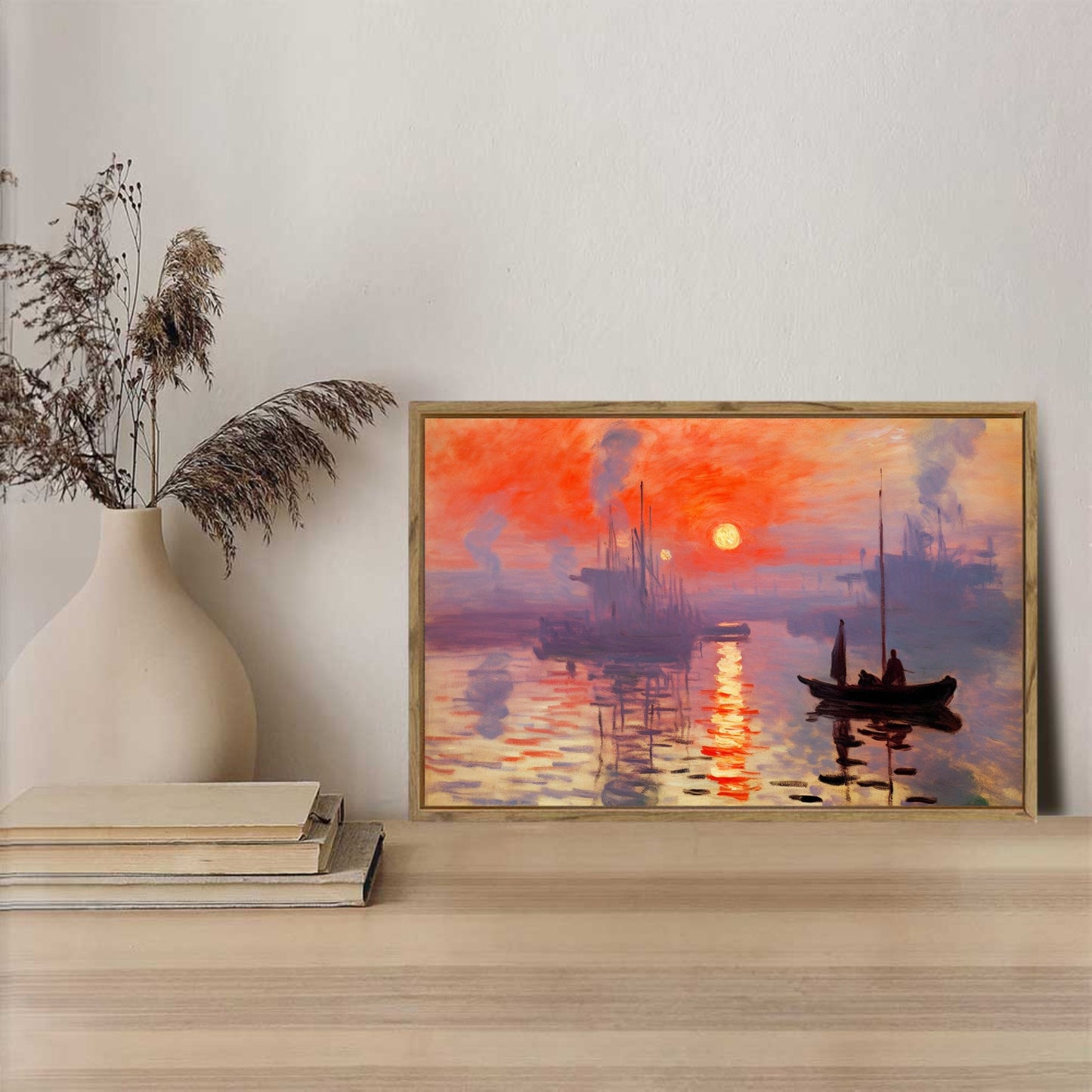 Dusk Framed Canvas Painting for Wall