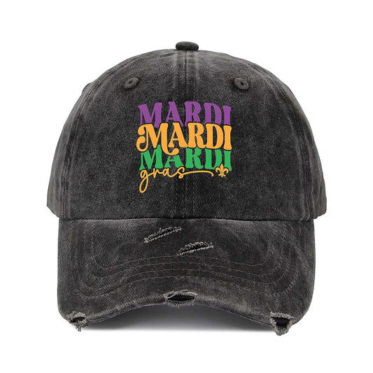 MARDI Unisex Adjustable Curved Brim Print Hole Cowboy Baseball Hat