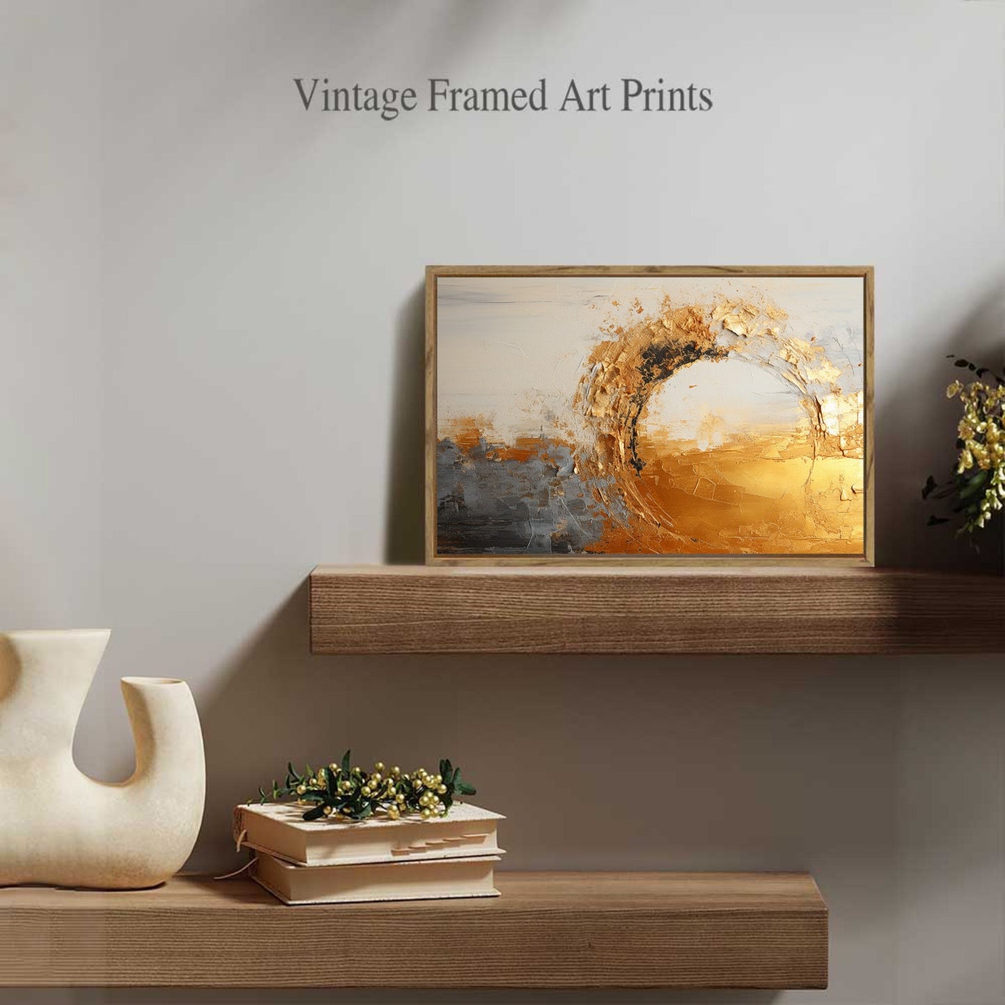 Framed Canvas Painting for Wall 24x16 inches