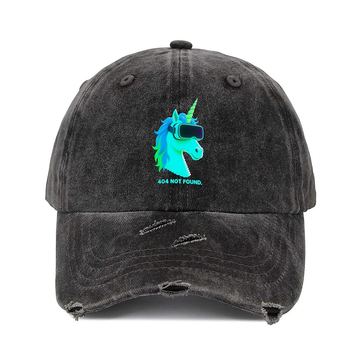 Unicorn Unisex Adjustable Curved Brim Print Hole Cowboy Baseball Hat