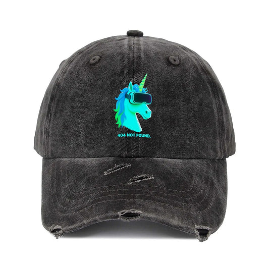 Unicorn Unisex Adjustable Curved Brim Print Hole Cowboy Baseball Hat