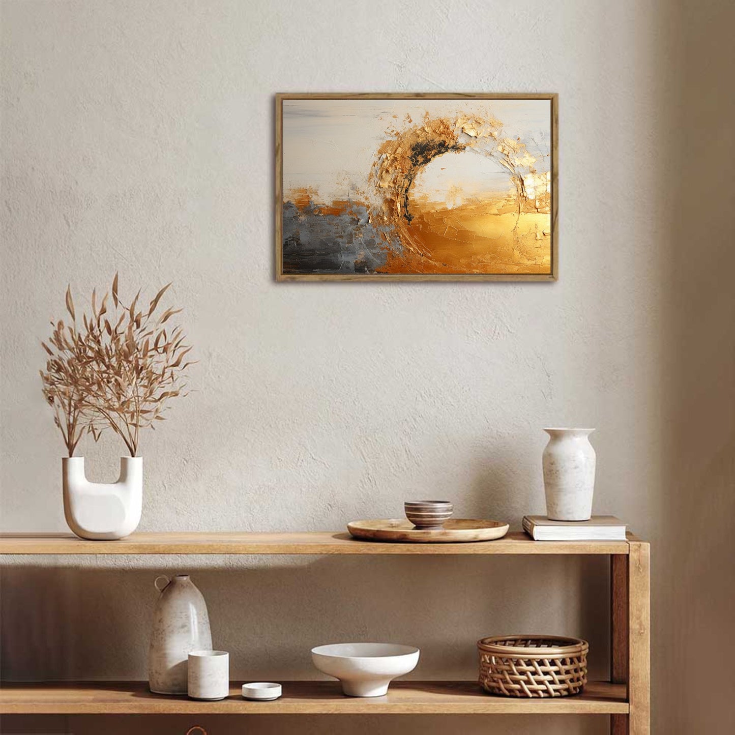 Framed Canvas Painting for Wall 24x16 inches