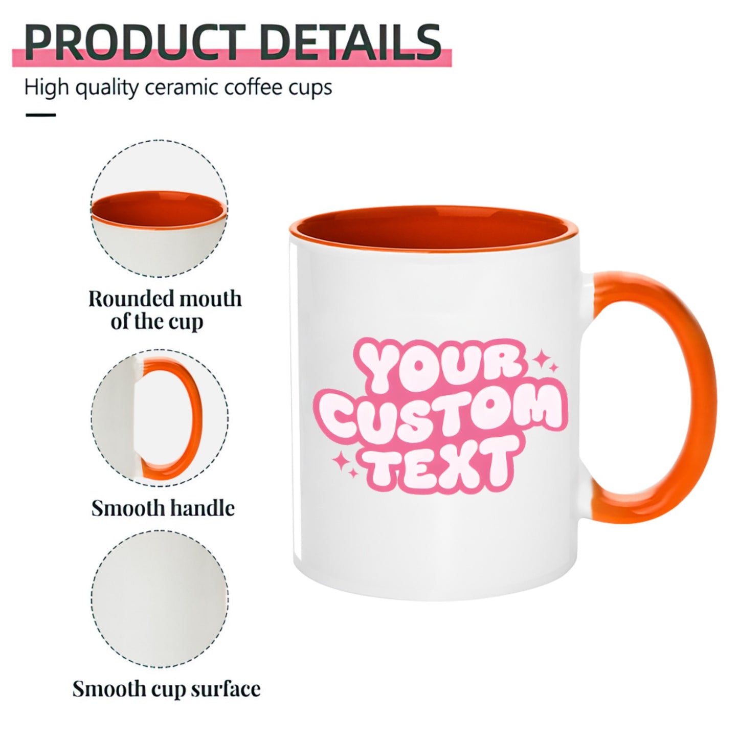 YOUR CUSTOM TEXT 11OZ-15OZ Ceramic Mug