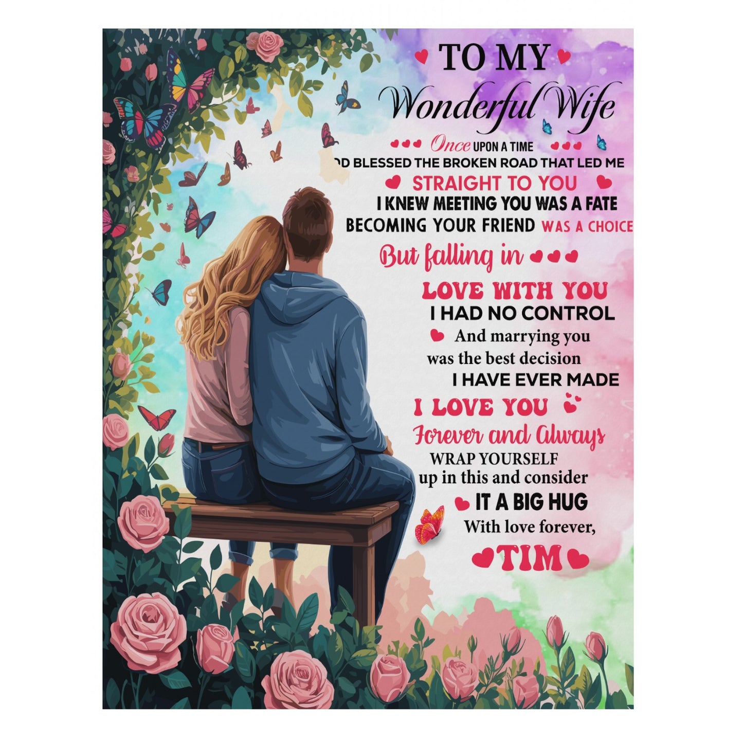 Gift For Wife Fannel Blanket