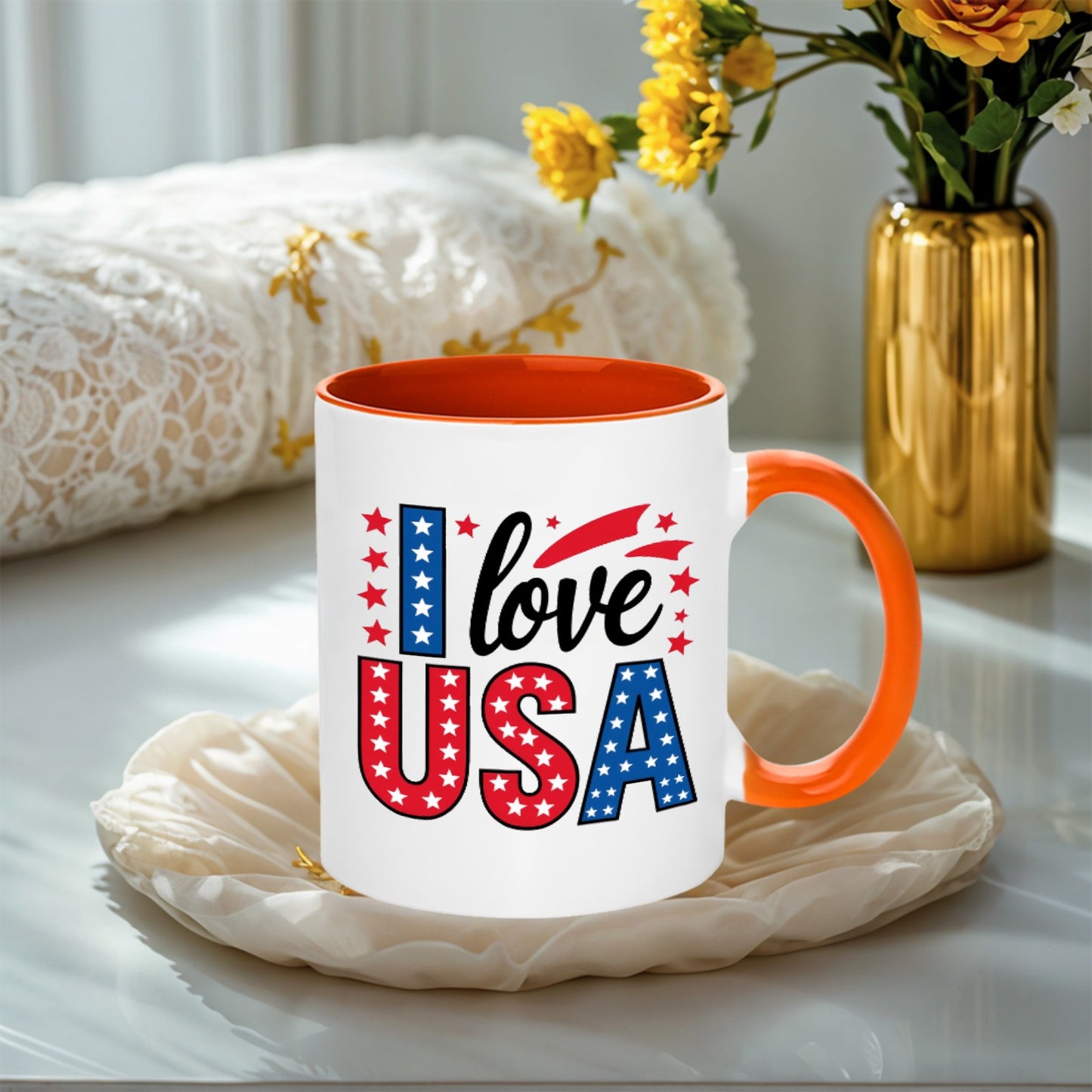 I LOVE USA 11OZ 325ml Ceramic Mug