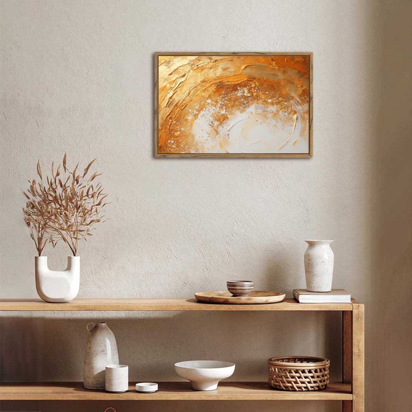 Framed Canvas Painting for Wall 24x16 inches