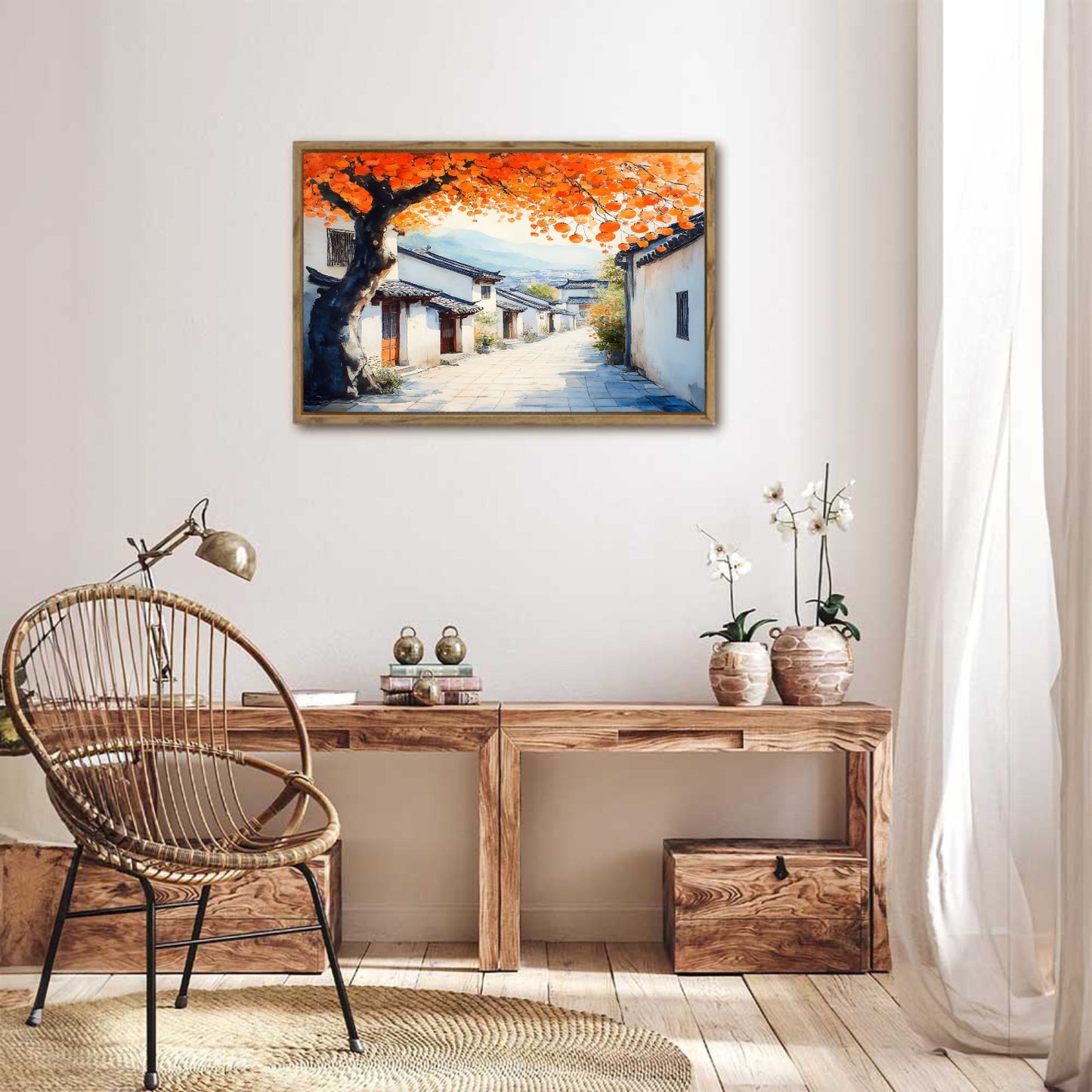 Old House Framed Canvas Painting for Wall