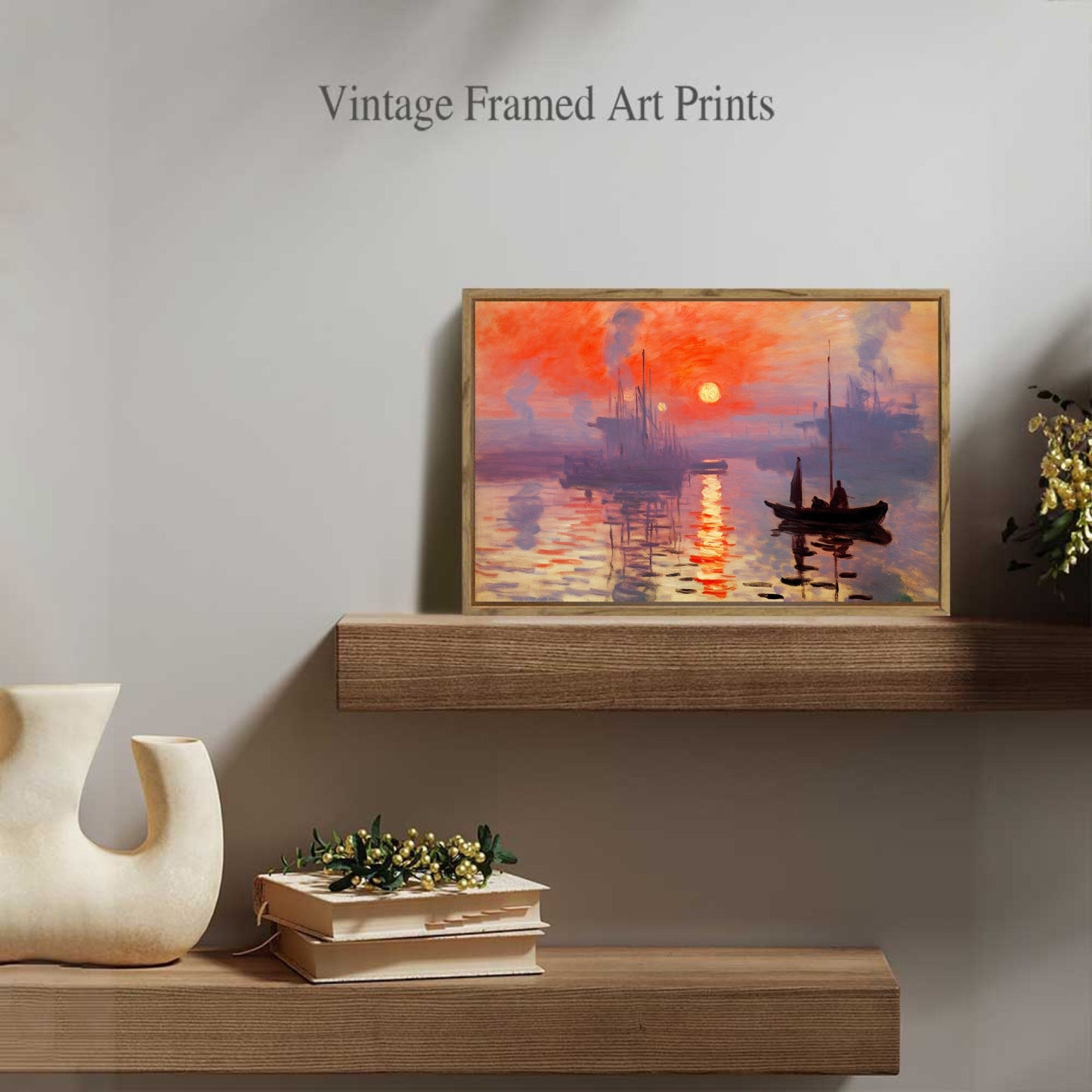Dusk Framed Canvas Painting for Wall