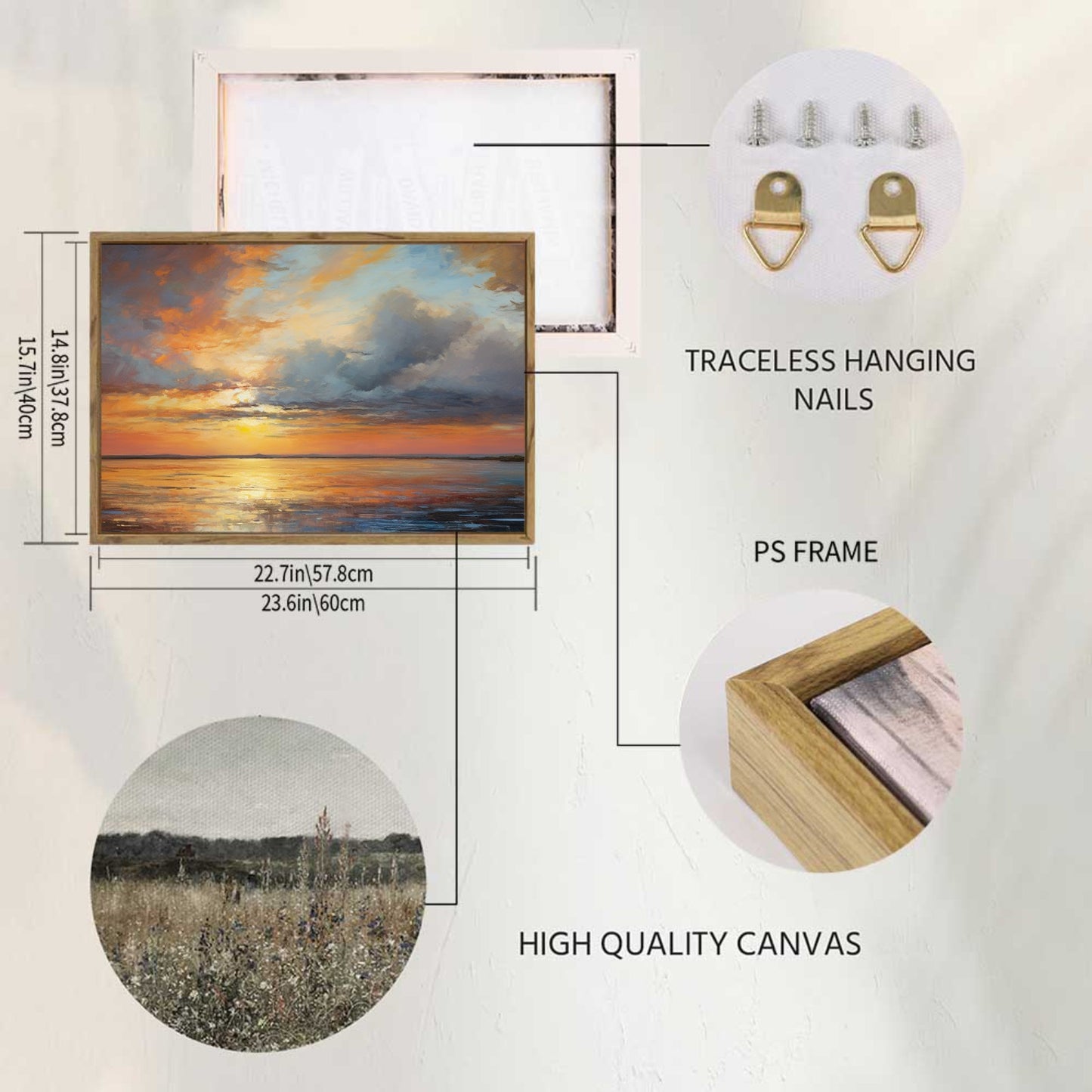 Nightfall Framed Canvas Painting for Wall