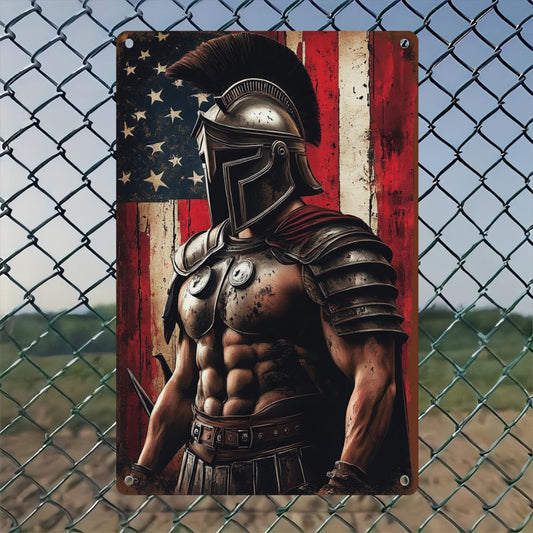 Warrior 8*12 Inch Vintage Metal Tin Sign Decor Iron Painting 